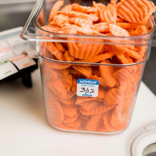 National Checking 1"x1" Trilingual Blue Monday Removable Label, PK1000 R101R - main